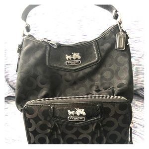 Black Coach Purse with Wallet